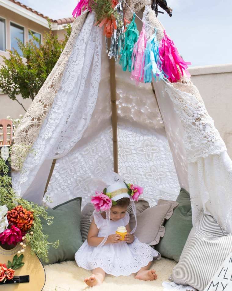 DIY Tent Inidian Teepee Party Child Bohemian Chic