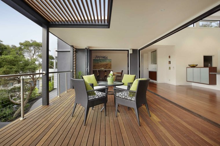 modern design wood terrace