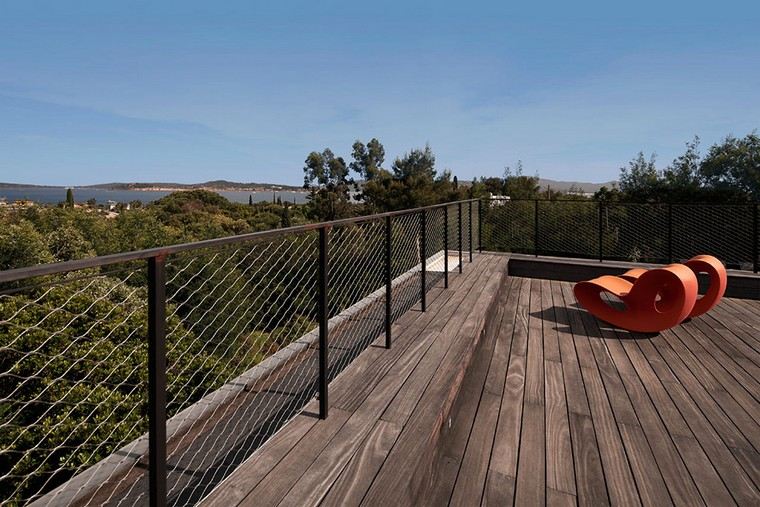 suspended terrace in wood flooring design floor