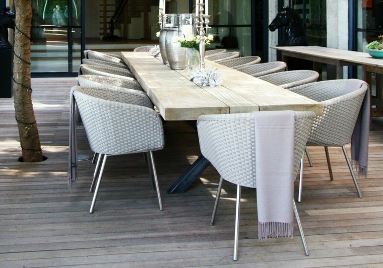 garden furniture braid modern terrace