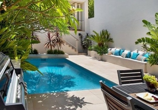 contemporary pool terrace