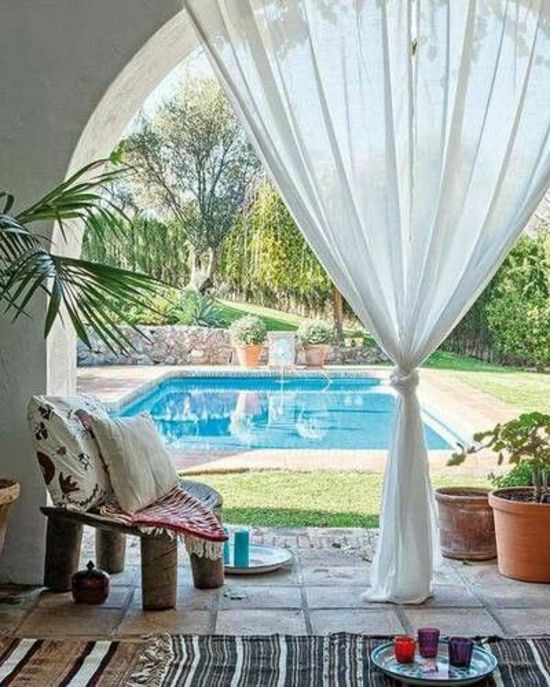 terrace deco romantic curtains