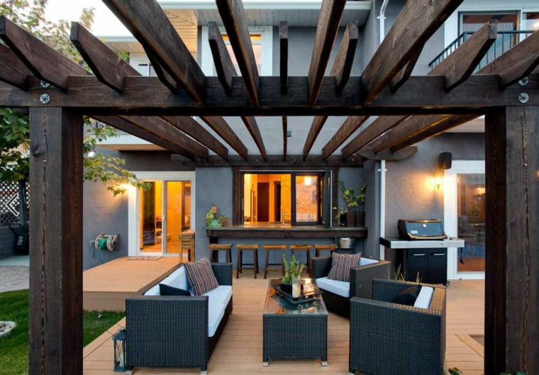 pergola wooden terrace