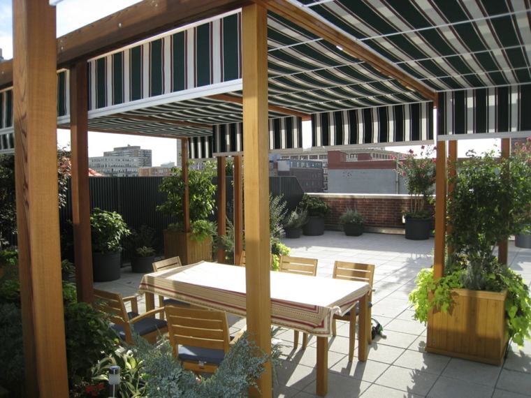 pergolas garden rooftop terrace