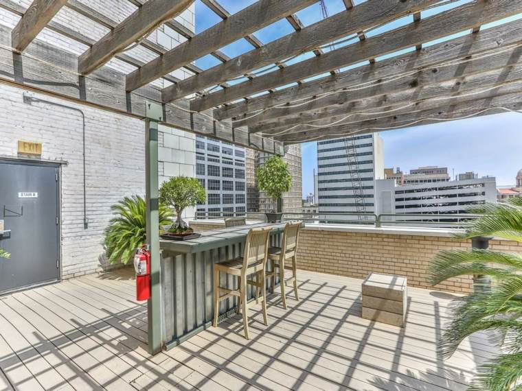 outdoor furniture bar pergolas roof terrace