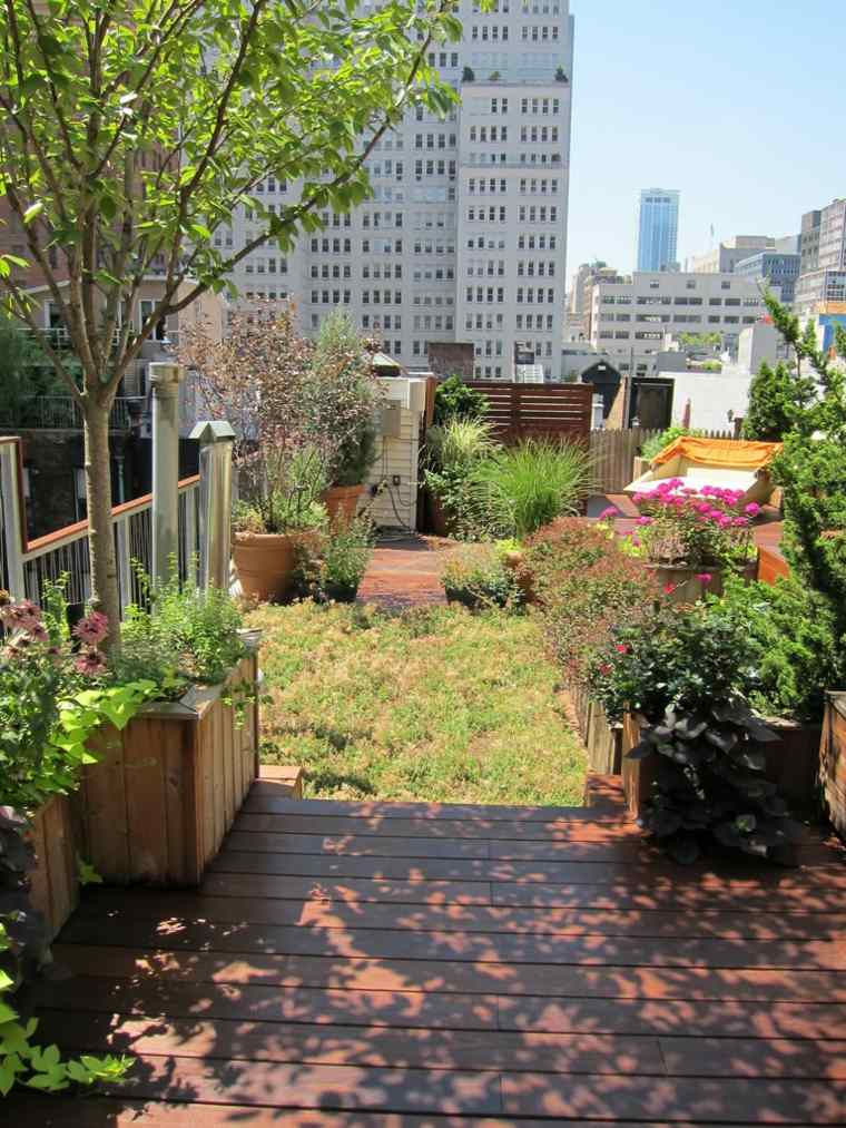 roof terraces pretty gardens in town