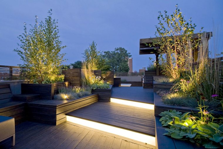 city ​​gardens ideas light outside terrace soils