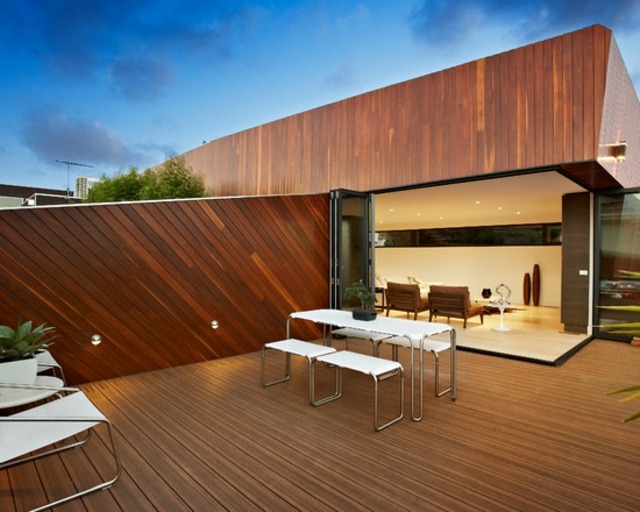 modern wood design terrace