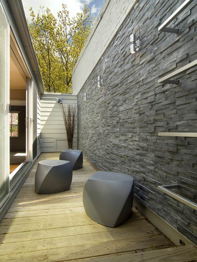 modern terrace decoration stones