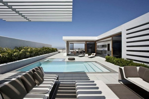 terrace swimming pool contemporary deco