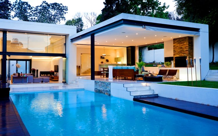 outdoor deco pool terrace