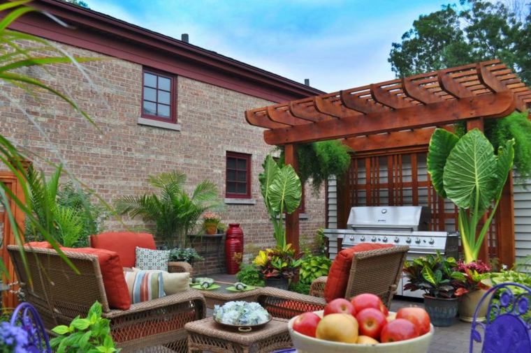 outdoor deco terrace green plants