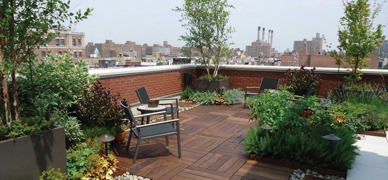 terrace roof idea landscaping outdoor space modern trend deco plant
