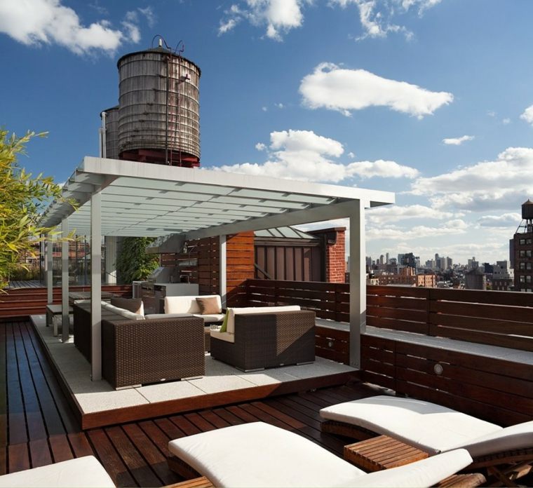 modern deco roof terrace