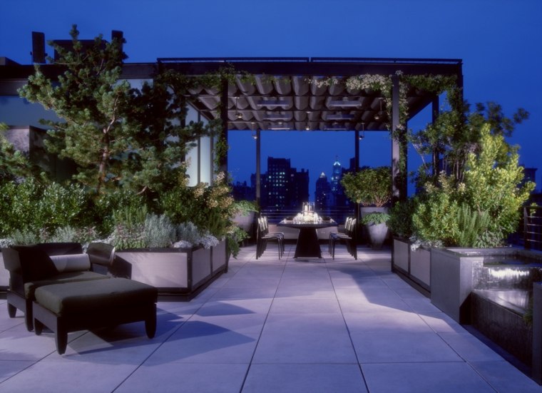 modern pergola roof terrace