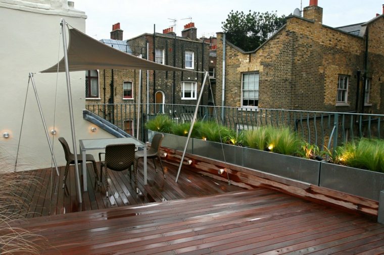 roof terrace wood covering