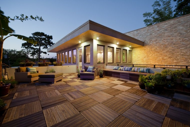 roof terrace wood floor