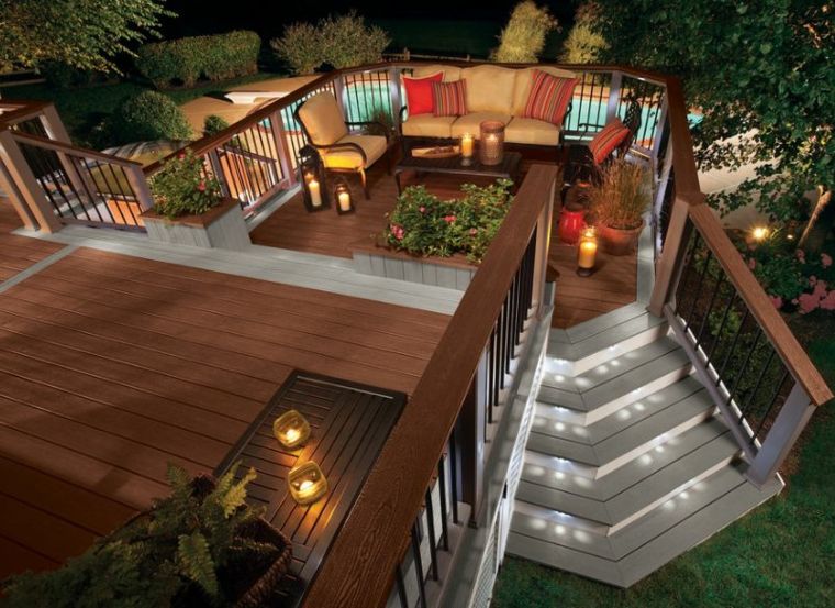 terrace suspended wood-lighting-outdoor-idee