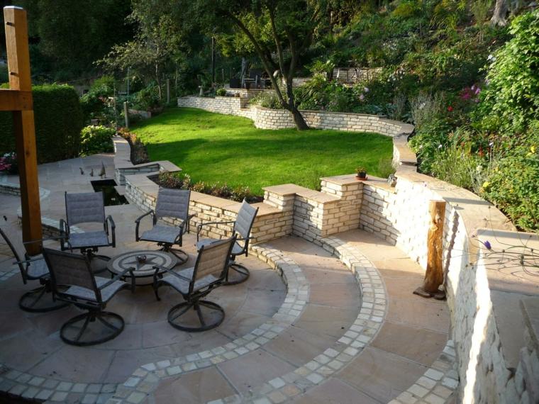 terracing garden walls stone idea