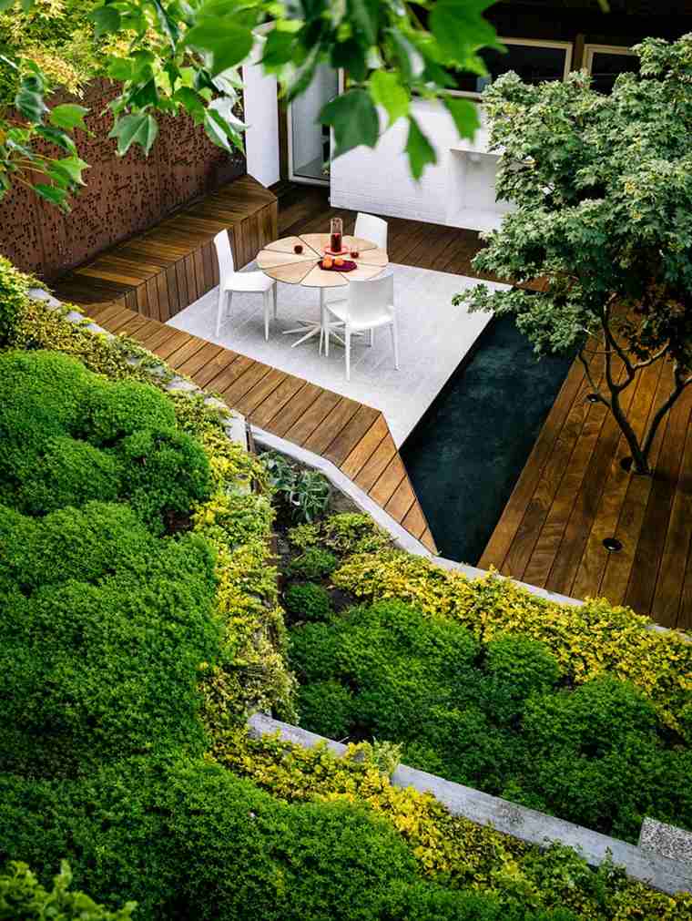 earth moving ultra modern garden idea