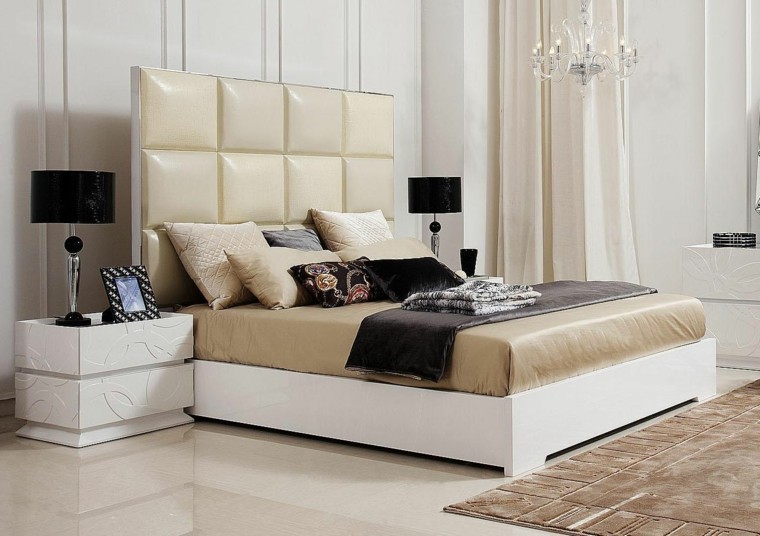 headboard contemporary deco white room