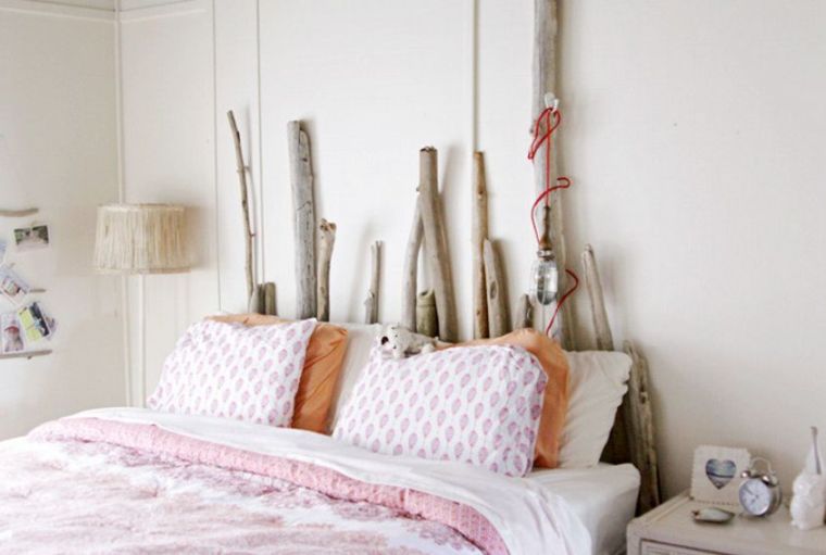 driftwood headboard tutorial DIY idea