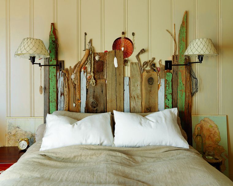 headboard driftwood interior decoration style seaside