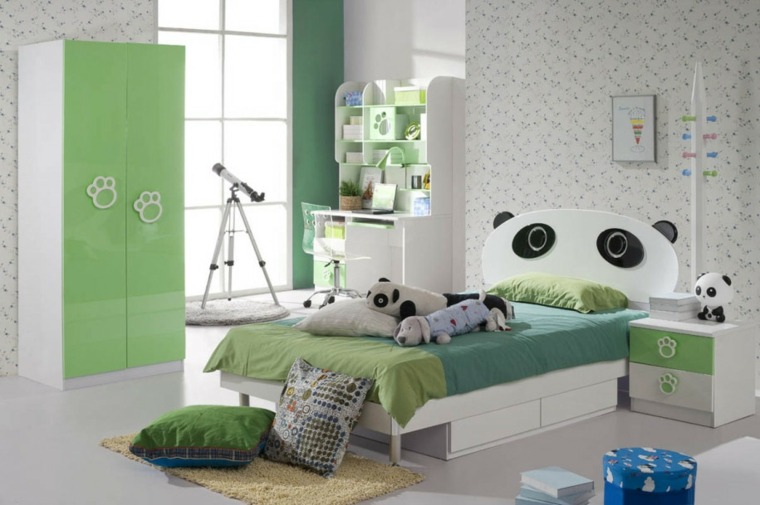 headboard bedroom child original panda bed child idea