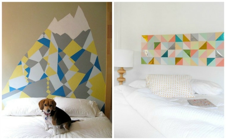 deco wall headboard stiker diy idea bedroom