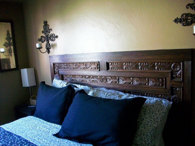 idea headboard door wood diy