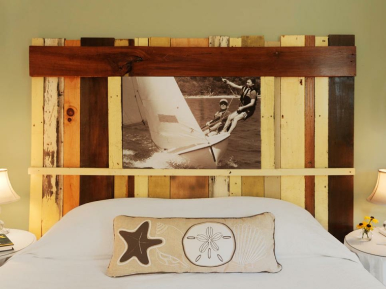 wood pallet diy headboard wood idea room