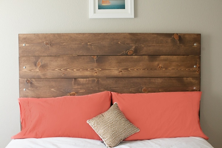 head bed wood idea brico deco bedroom frame cushions interior design