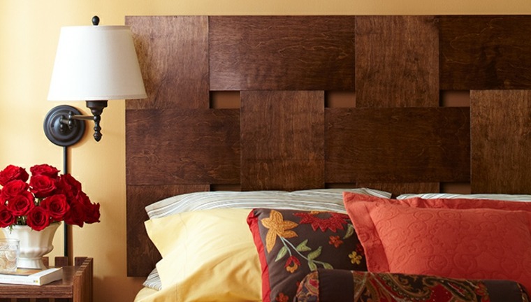 headboard bed wood idea brico deco bedroom