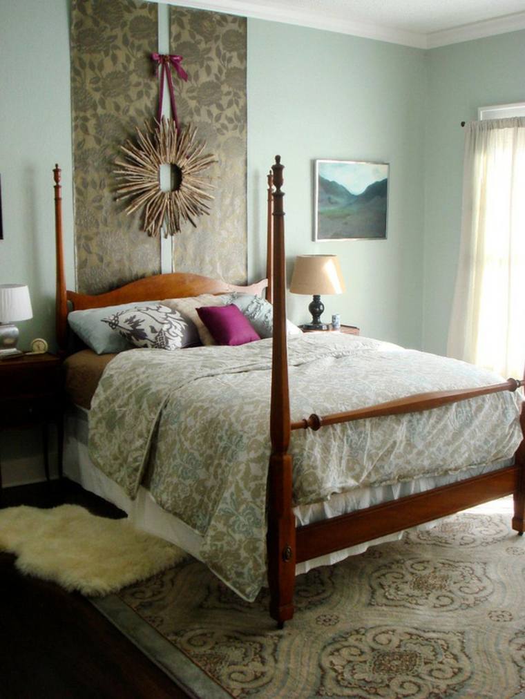 headboard bedroom idea decor wall mirror bed frame wall