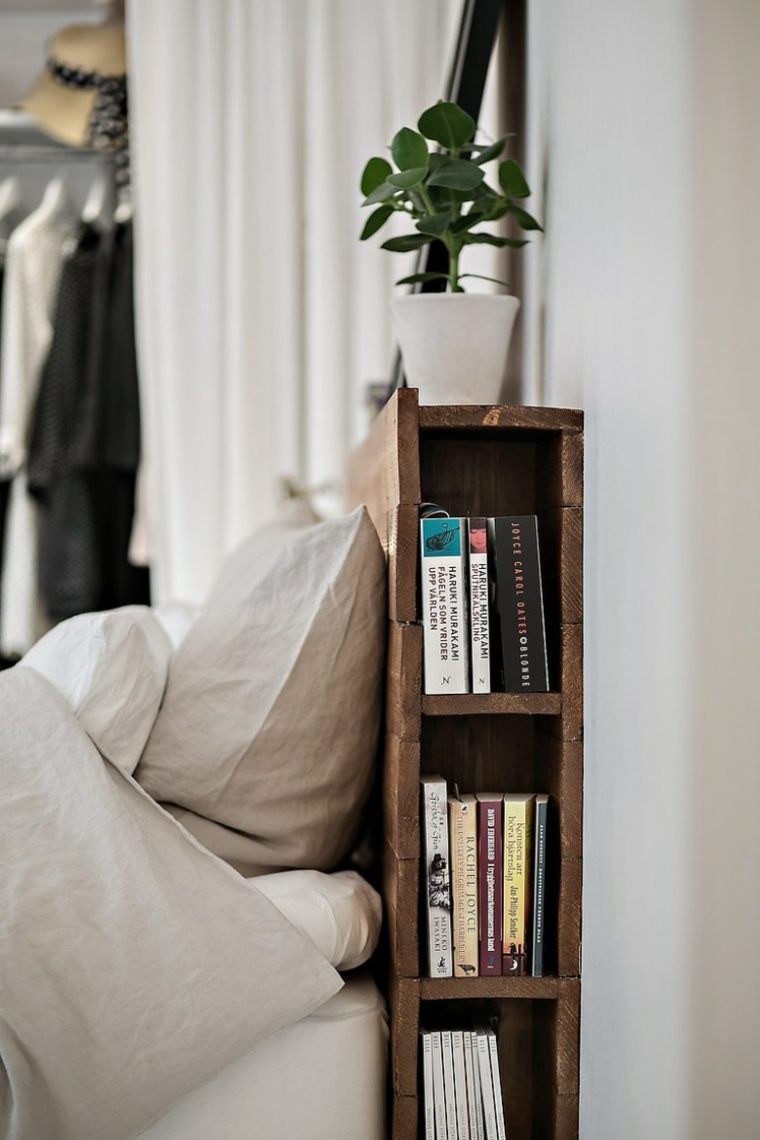 idea headboard pallet wood small cabinet storage