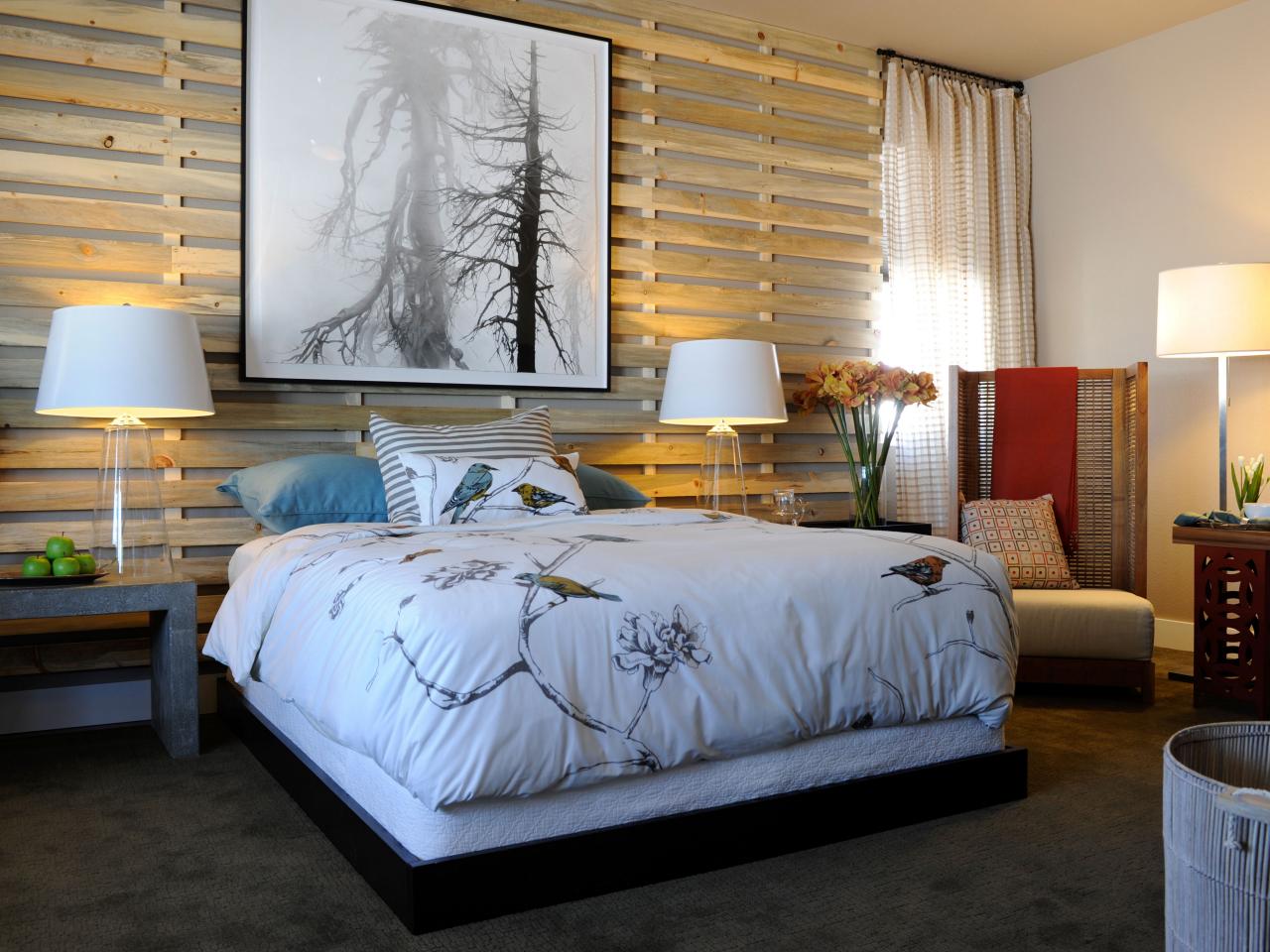 palettes headboard very design wood bedroom idea deco original painting