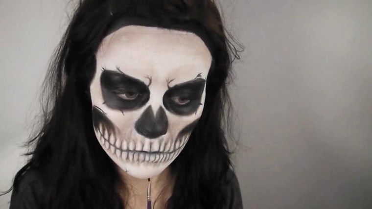 mexican skull makeup halloween woman