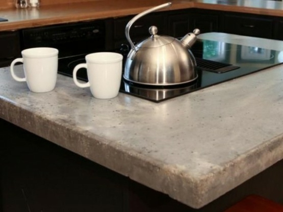 teapot cup plan kitchen corner angle work concrete