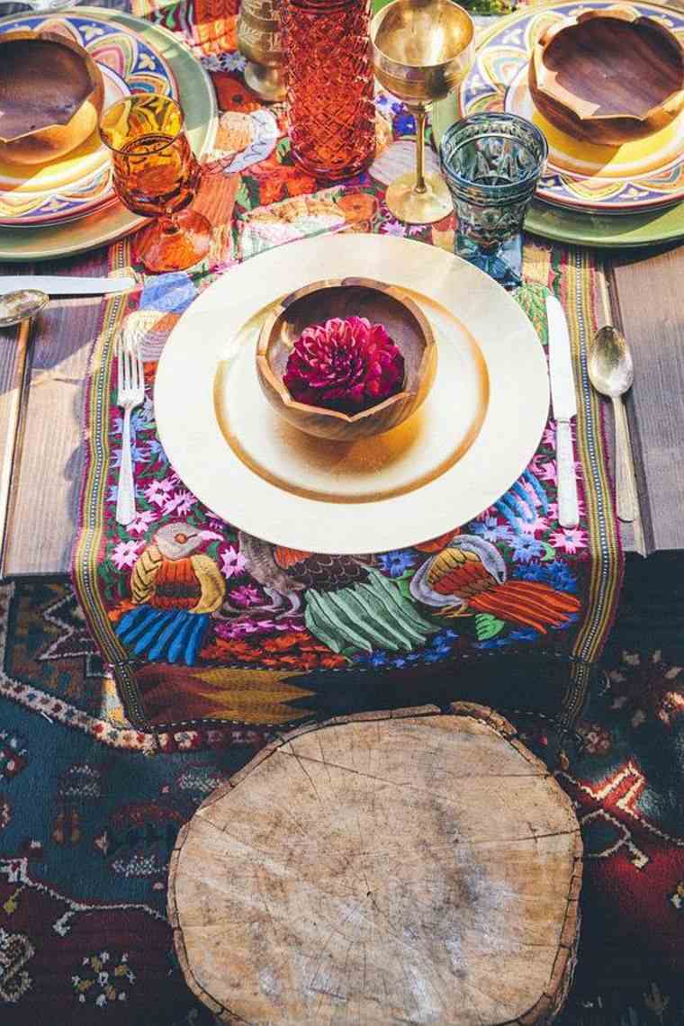 tema-ekteskap-marokkanske-dekorasjon-bord-farger-Marokko