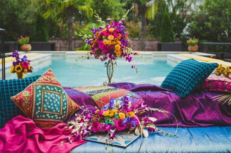tema-ekteskap-marokkansk utenfor-deco-stil pool-Øst-puter