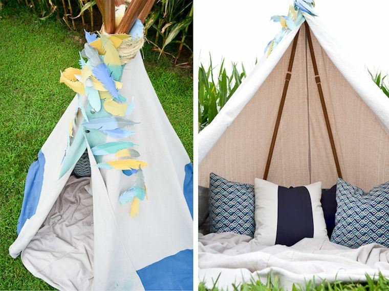 tepee-child-outside-a-do-it-yourself decoration garden