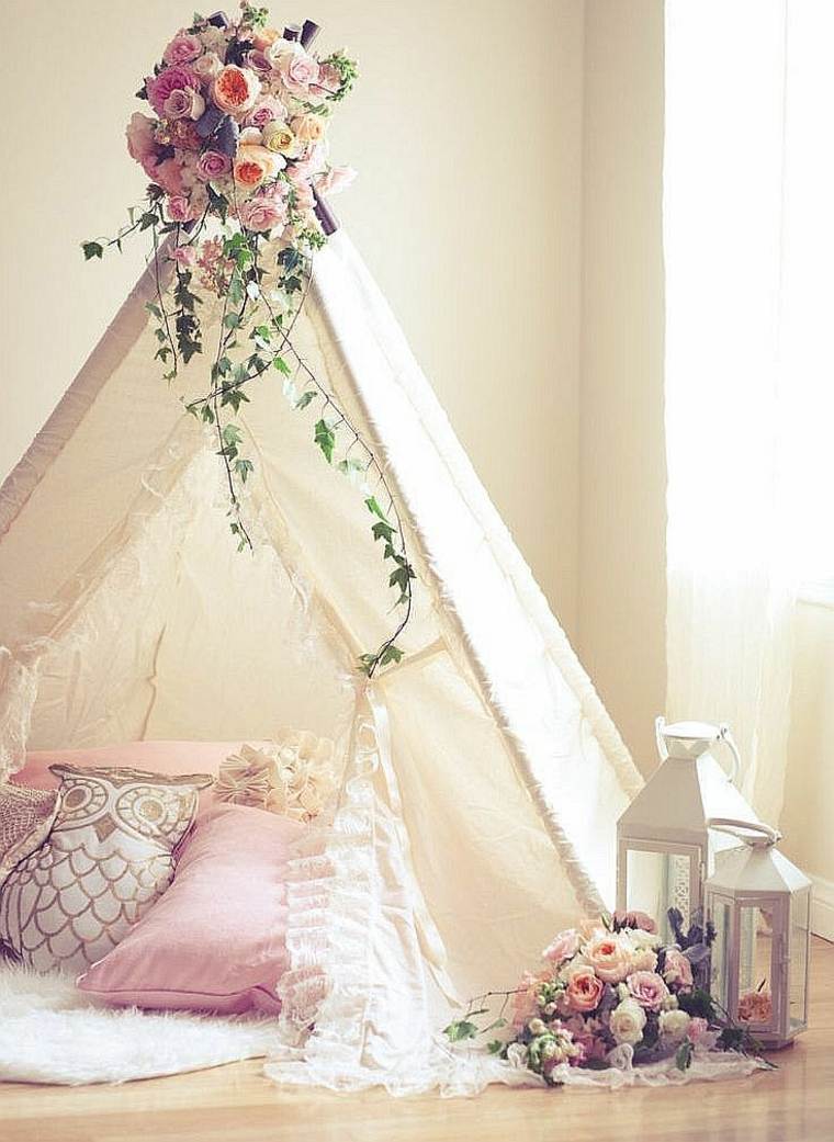 constituting a child's teepee vintage deco girl's room