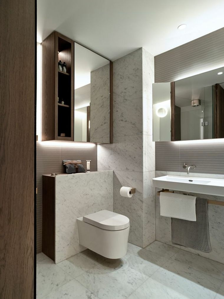 modern mirror large toilet decoration