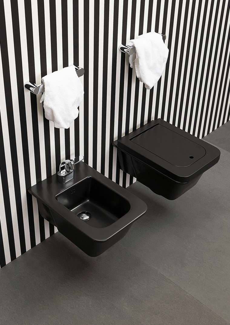 toilet design wallpaper black white