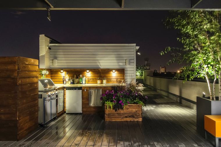 roof terrace modern outdoor kitchen