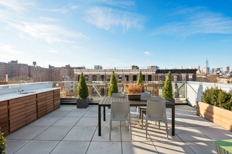 roof terrace outdoor kitchen