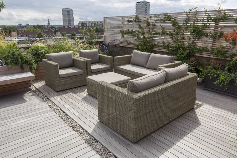 deco roof terrace plants