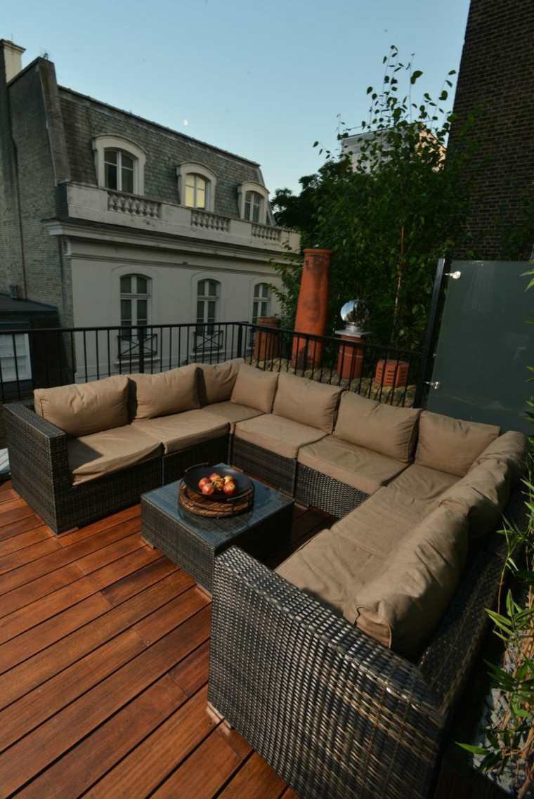 roof terrace furniture rattan