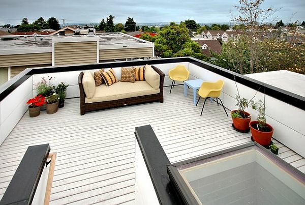 modern roof terrace sofa