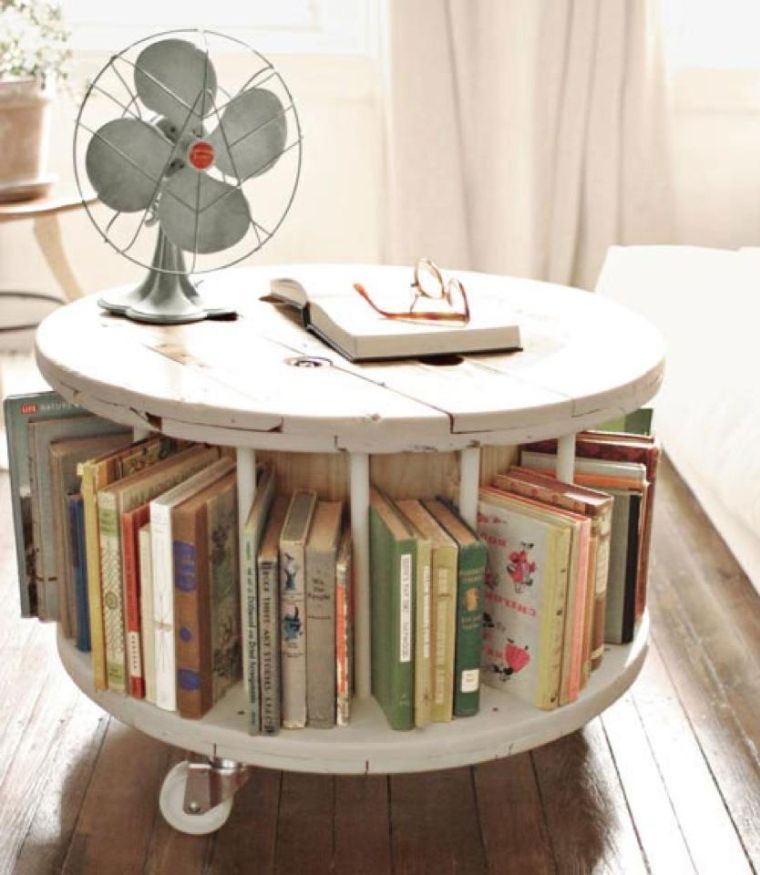 deco tumbler coffee table model storage books atmosphere nature furniture DIY